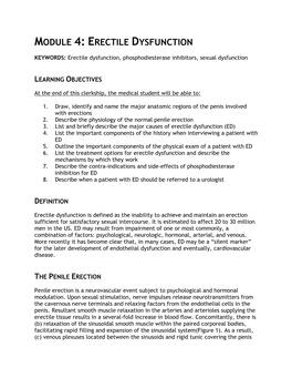 Module 4: Erectile Dysfunction