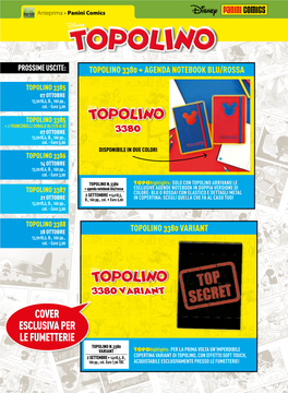 Topolino 3380 + Agenda Notebook Blu/Rossa