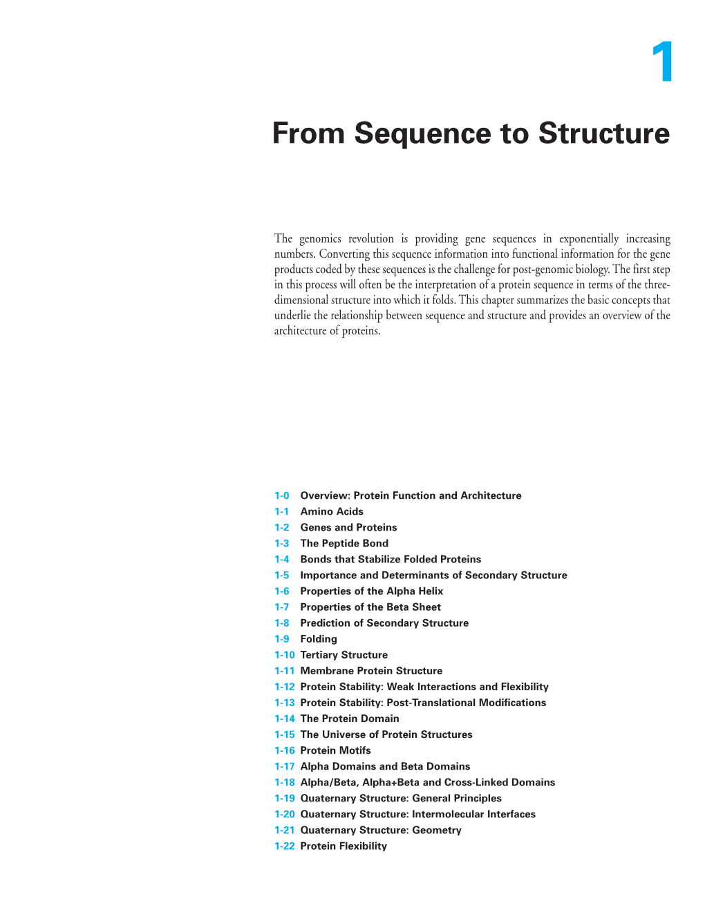 From Sequence to Structure