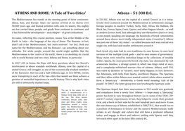 ATHENS and ROME: ‘A Tale of Two Cities’ Athens – 51-338 B.C