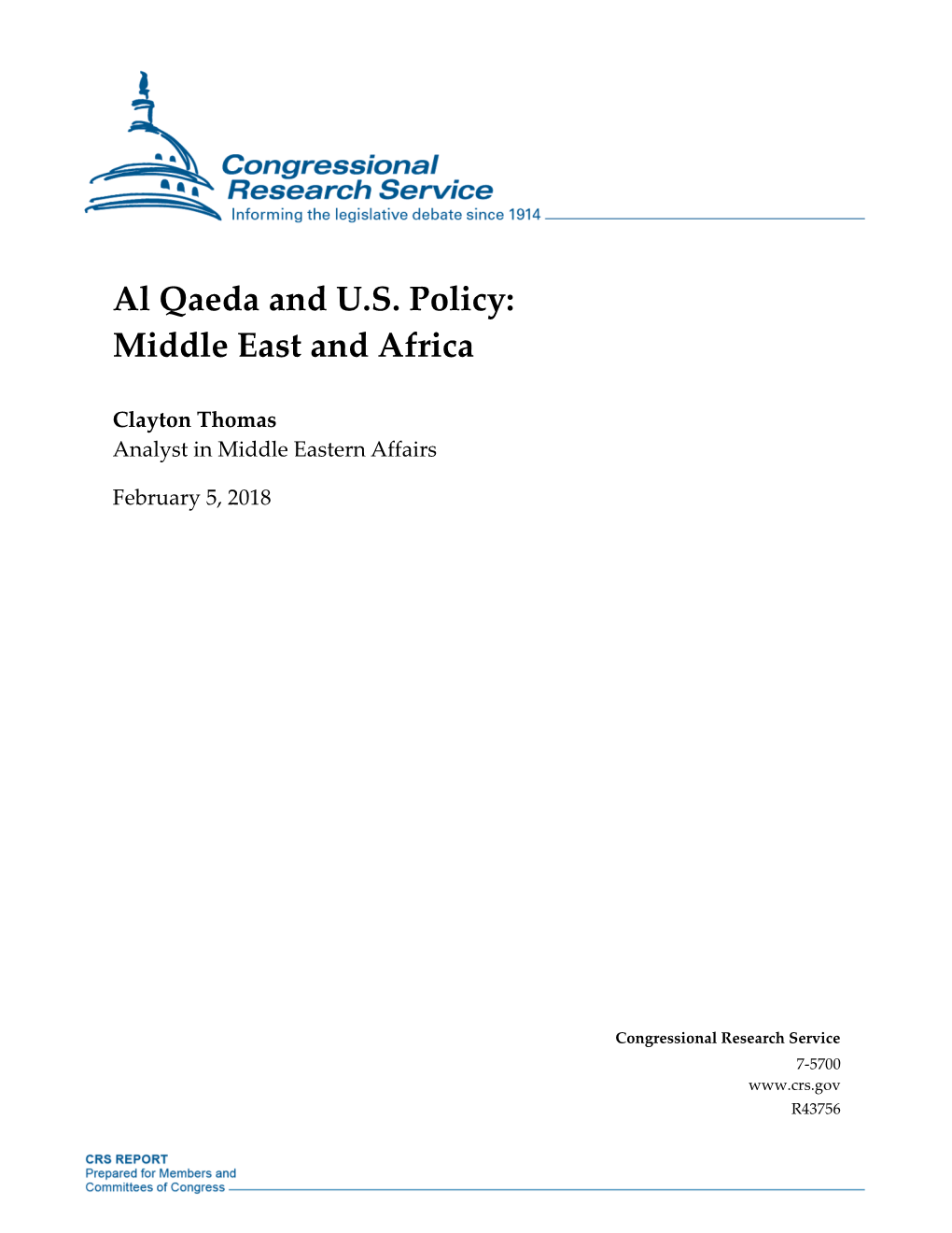 Al Qaeda and U.S. Policy: Middle East and Africa