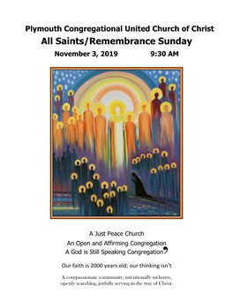 All Saints/Remembrance Sunday