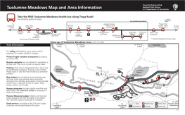 Tuolumne Meadows Map and Area Information U.S