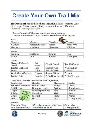 Create Your Own Trail Mix