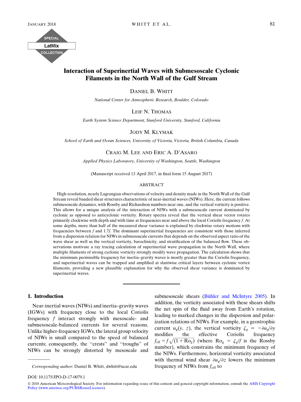 Interaction of Superinertial Waves with Submesoscale Cyclonic Filaments in the North Wall of the Gulf Stream