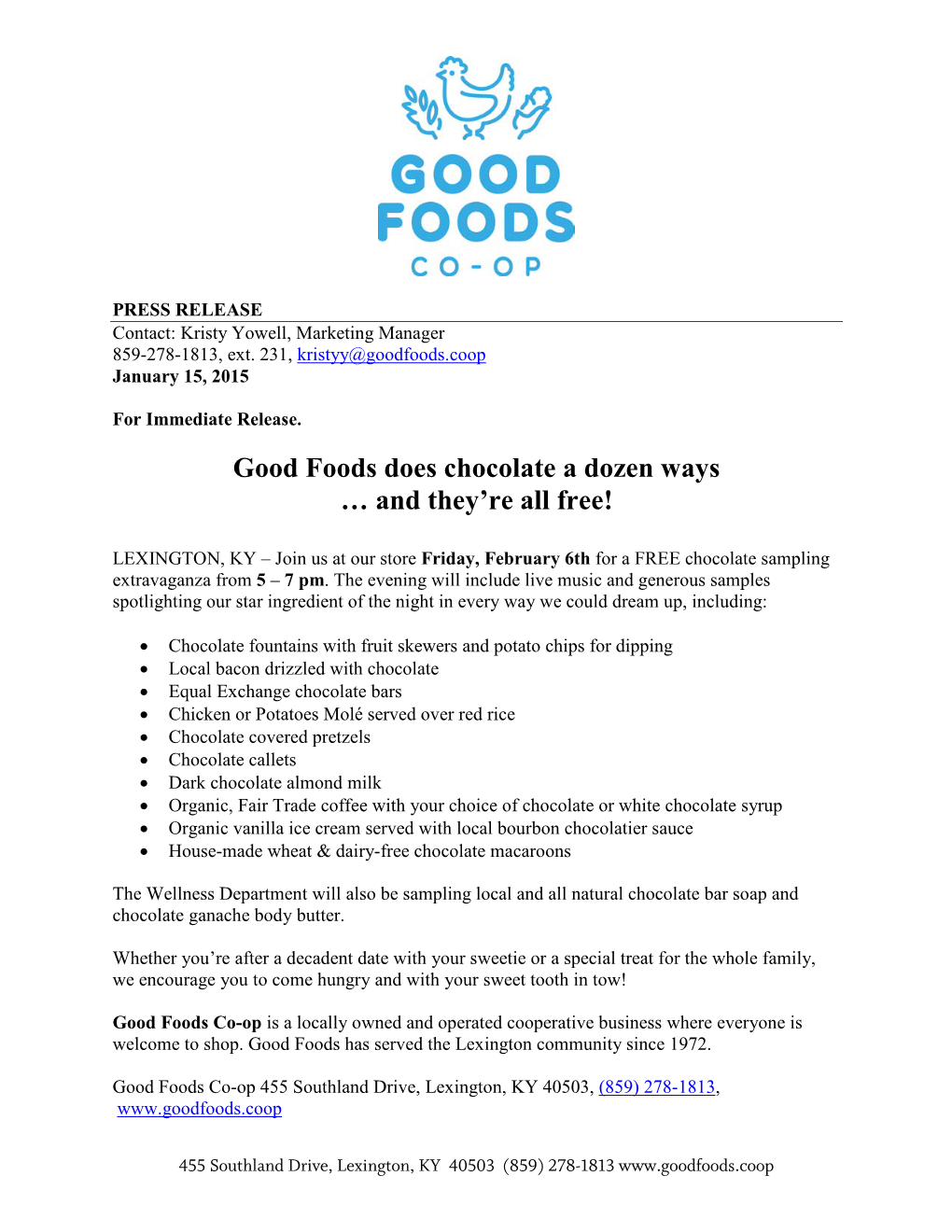 Good Foods Does Chocolate a Dozen Ways … and They’Re All Free!
