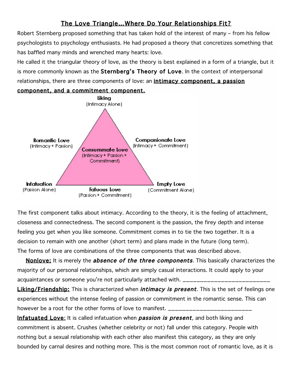 The Love Triangle…Where Do Your Relationships Fit?