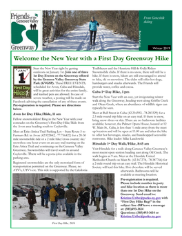Welcome the New Year with a First Day Greenway Hike