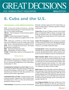 8. Cuba and the U.S