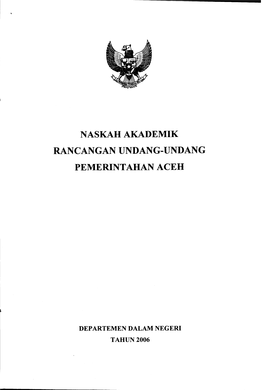 Naskah Akademik Pemerintahan Aceh