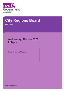Agenda Document for City Regions Board, 16/06/2021 13:00