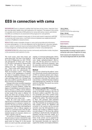 EEG in Connection with Coma 53 – 7