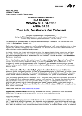 Ira Glass Media Release 2016