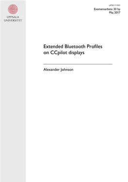 Extended Bluetooth Profiles on Ccpilot Displays