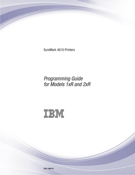 Suremark 4610 Printers : Programming Guide for Models 1Xr and 2Xr Cable Ferrite Requirement