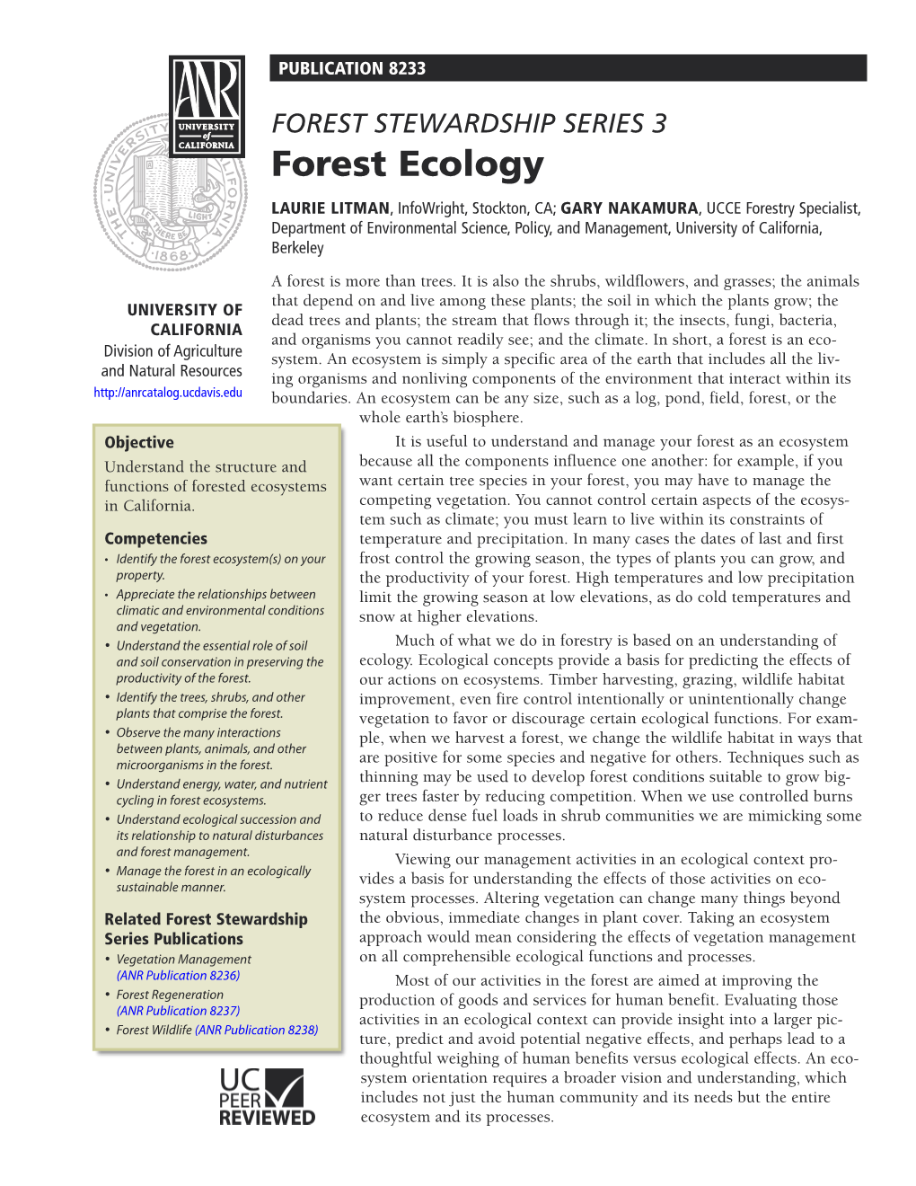Forest Stewardship Series 3: Forest Ecology
