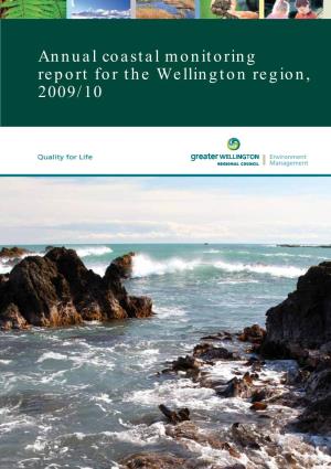 Annual Coastal Monitoring Report for the Wellington Region, 2009/10