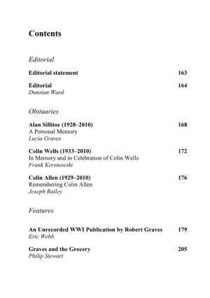 The Journal of the Robert Graves Society. Vol. Iii, No. Ii
