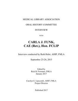 CARLA J. FUNK, CAE (Ret.), Hon. FCLIP