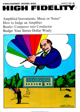 Boulez: Composer Into Conductor Budget Your Stereo Dollar Wisely