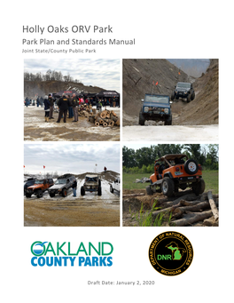 Holly Oaks ORV Park Park Plan and Standards Manual Joint State/County Public Park