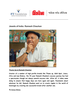 Jewels of India: Ramesh Chauhan
