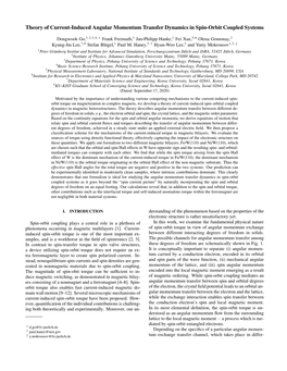 Theory of Current-Induced Angular Momentum Transfer Dynamics in Spin-Orbit Coupled Systems