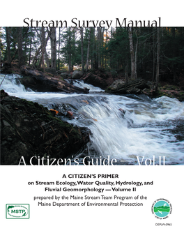 Stream Survey Manual a Citizen's Guide — Vol.II
