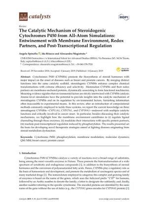 The Catalytic Mechanism of Steroidogenic Cytochromes P450