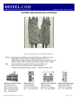 October 2008 Online Sale Catalogue
