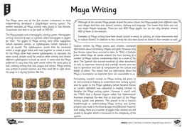 Maya Writing Comprehension Questions