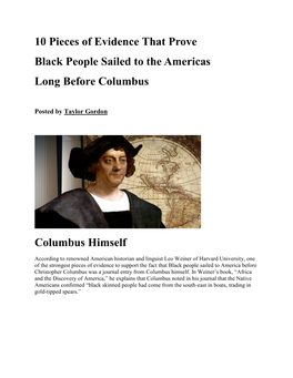 10 Pieces of Evidence That Prove Black People Sailed to the Americas Long Before Columbus