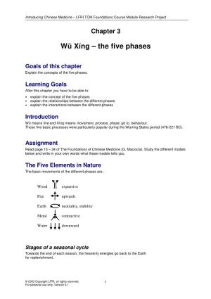 Wŭ Xíng – the Five Phases
