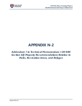 Appendix N-2 – Addendum 1 to Technical Memo Section 4(F)