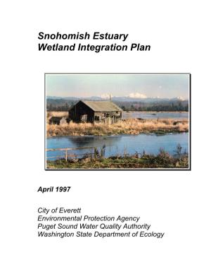 Snohomish Estuary Wetland Integration Plan