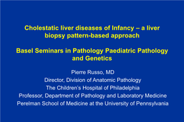 A Liver Biopsy Pattern-Based Approach Basel Seminars in Pathology