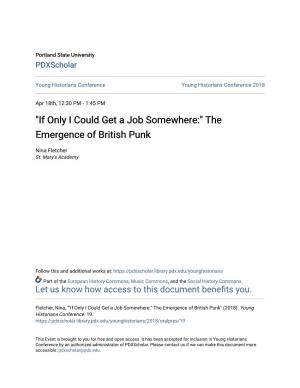 The Emergence of British Punk