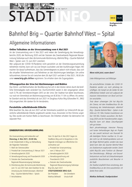 Quartier Bahnhof West – Spital Allgemeine Informationen