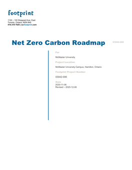 Net Zero Carbon Roadmap