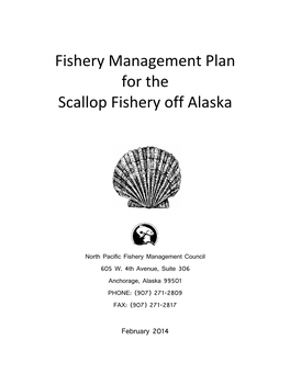 Fishery Management Plan for the Scallop Fishery Off Alaska