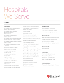 Hospitals We Serve