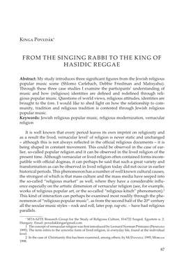 From the Singing Rabbi to the King of Hasidic Reggae