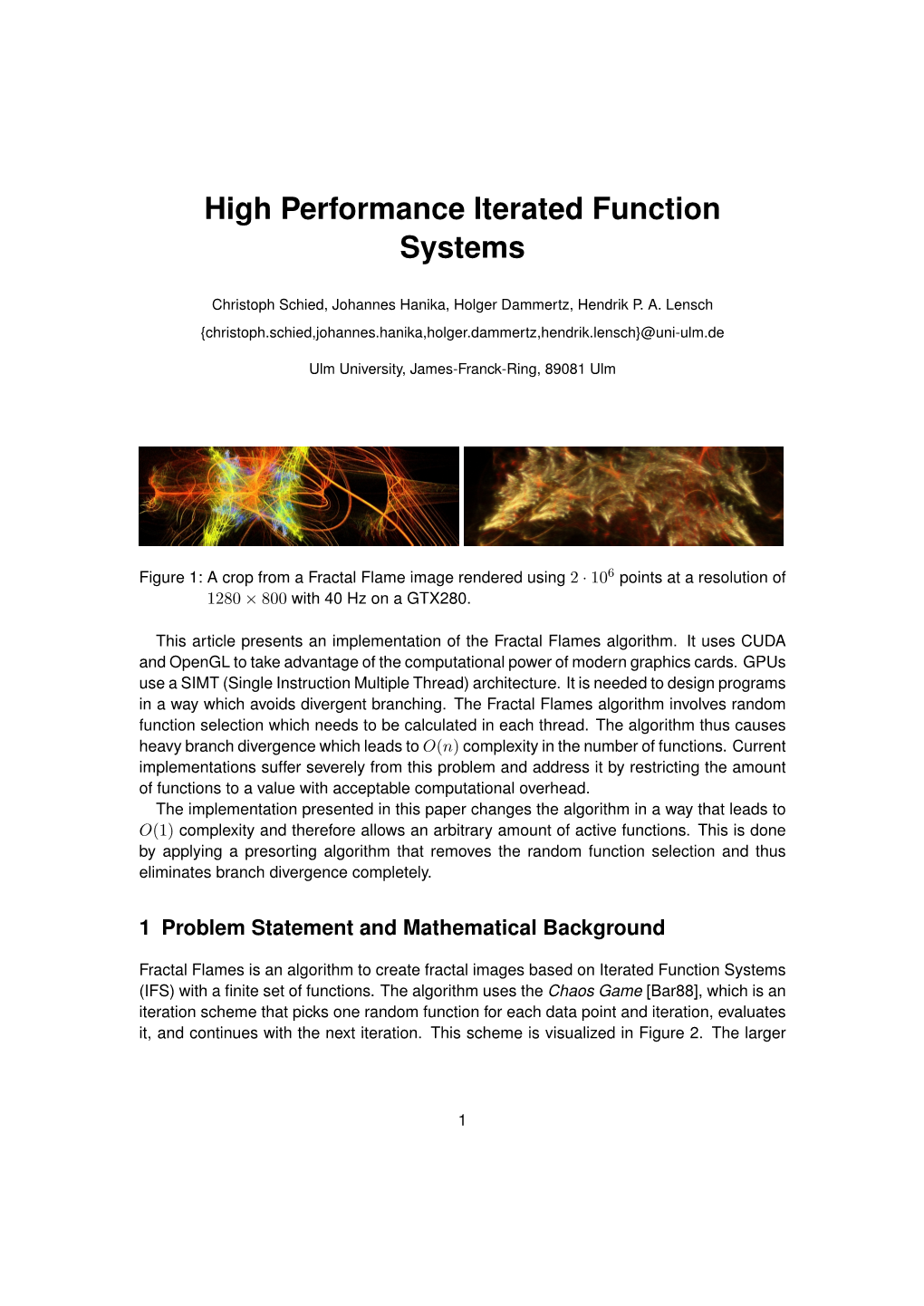 High Performance Iterated Function Systems