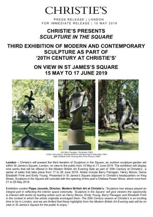 Christie's Presents Sculpture in the Square
