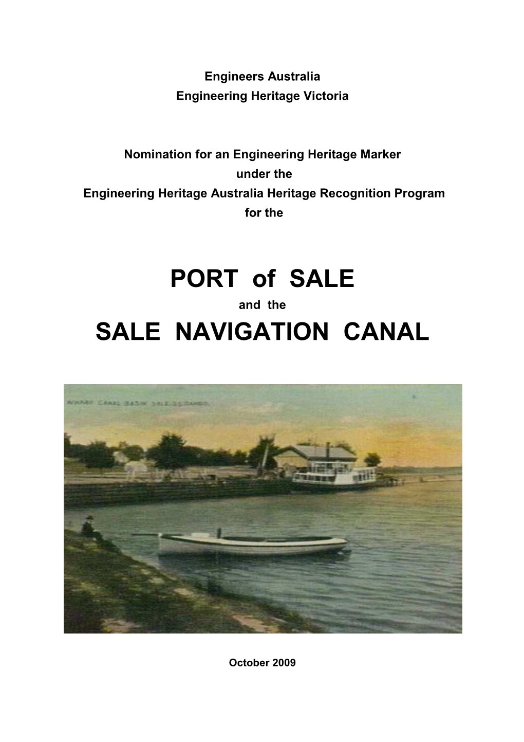 HRP.Port of Sale.Nomination.Oct 2009