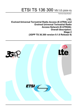 TS 136 300 V9.1.0 (2009-10) Technical Specification