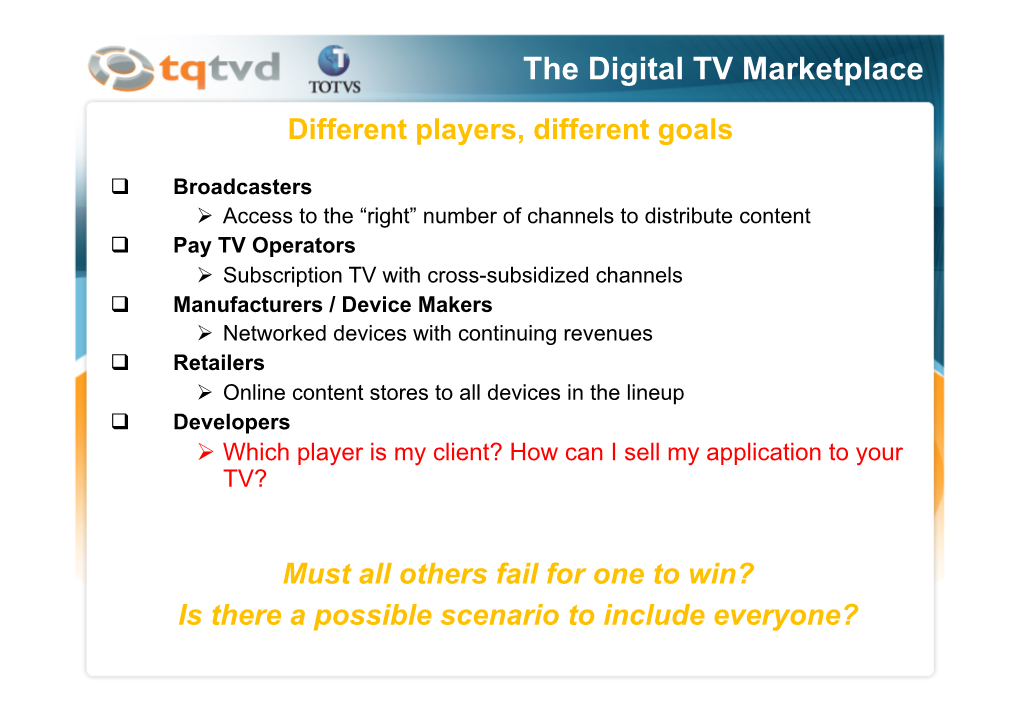 The Digital TV Marketplace