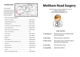 Meltham Road Surgery Practice Booklet