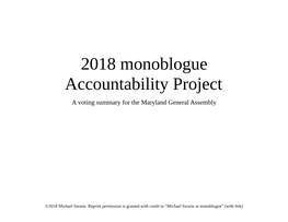 2018 Monoblogue Accountability Project