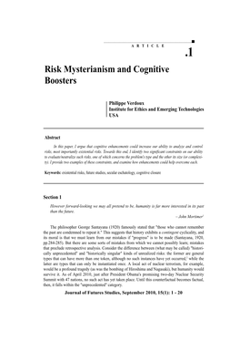 Risk Mysterianism and Cognitive Boosters